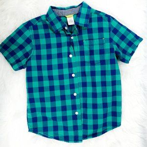 🛍Gymboree. Boys shortsleeve button up top. small